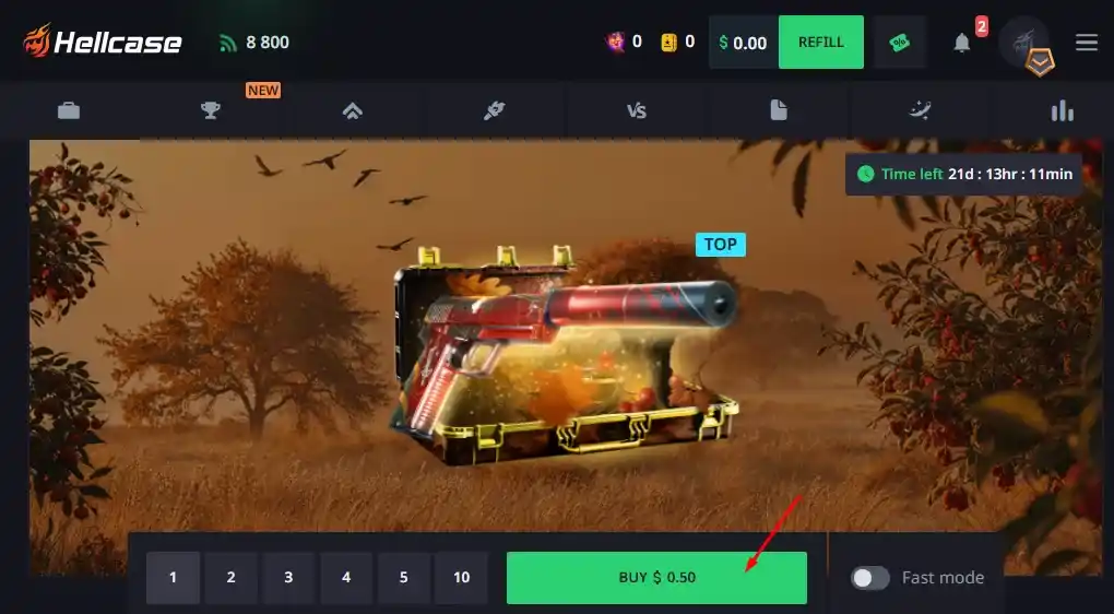 Click on the case you want to buy.